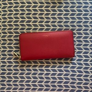 Coach zip around accordion wallet